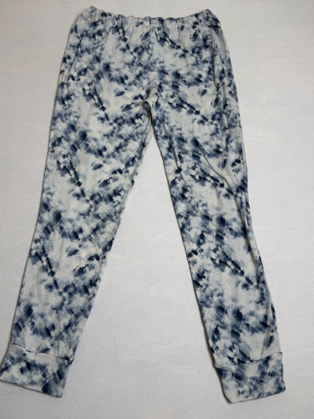 Lucky Brand Women's Size Large Lounge Pajama Sleep Bottoms Blue Tie Dye